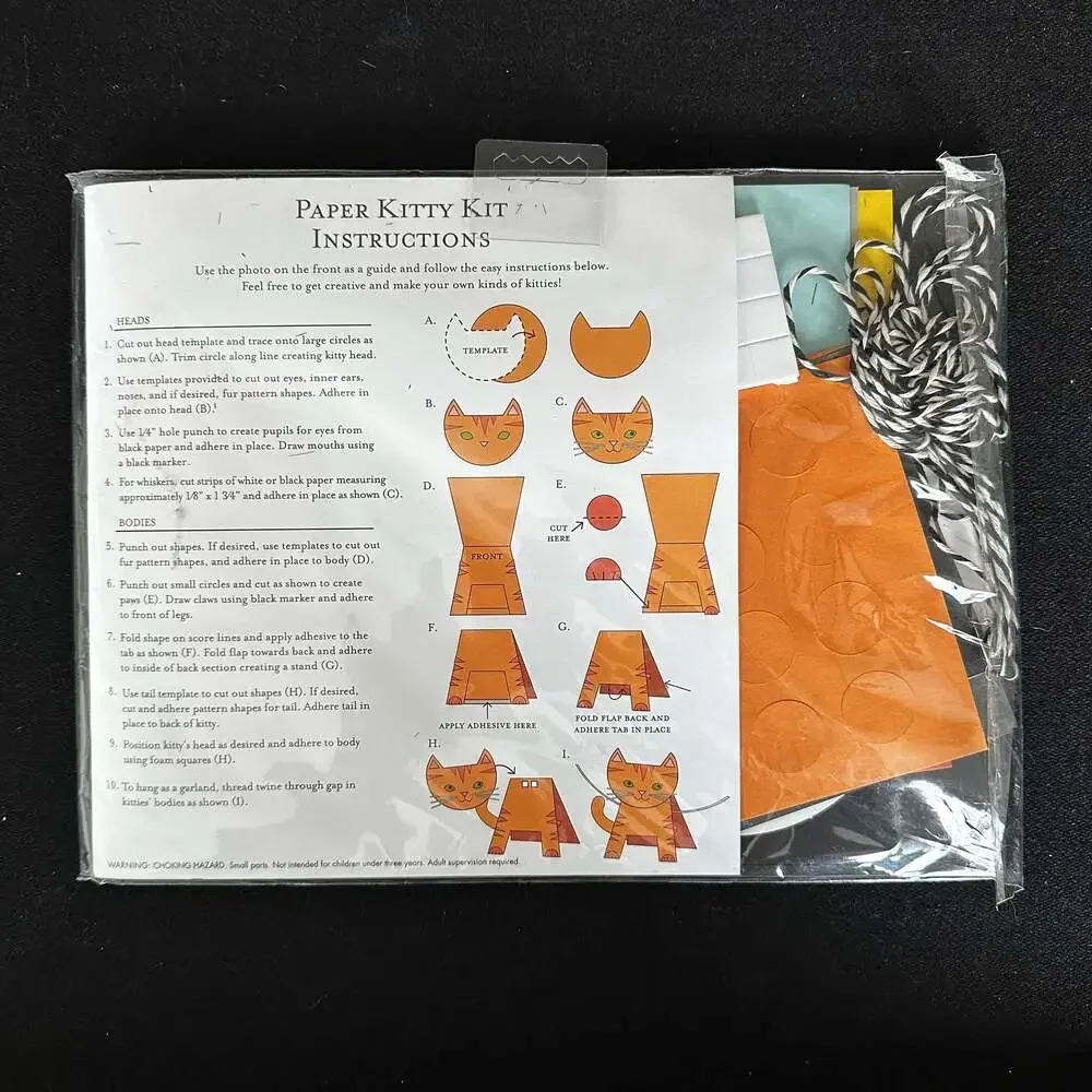 Paper Source Kitty Cat & Recollections Sculptural Elephant Kits
